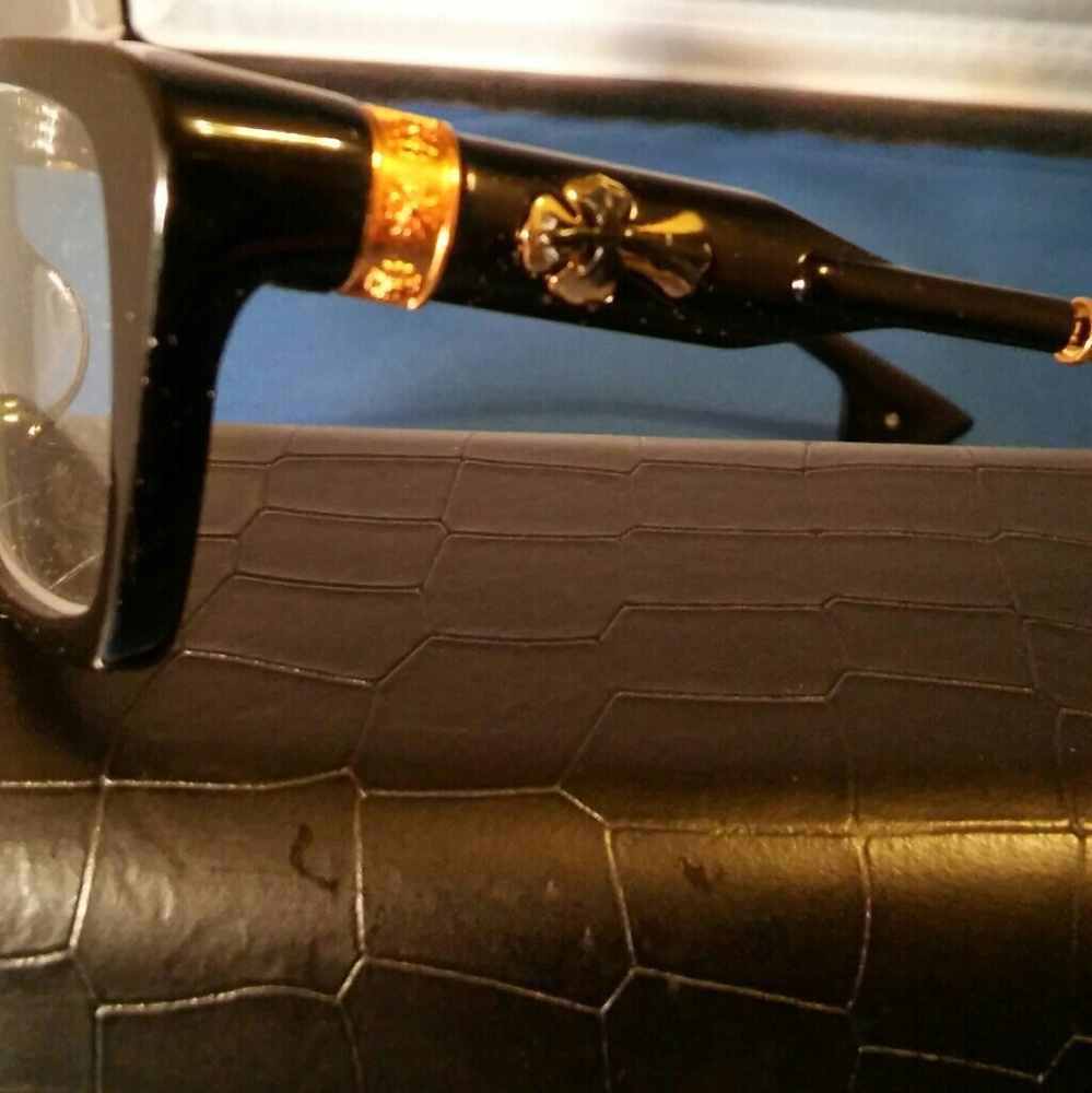 Mens Chrome Hearts EYEGLASSES, black